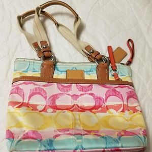 Coach Rainbow Watercolor Purse
